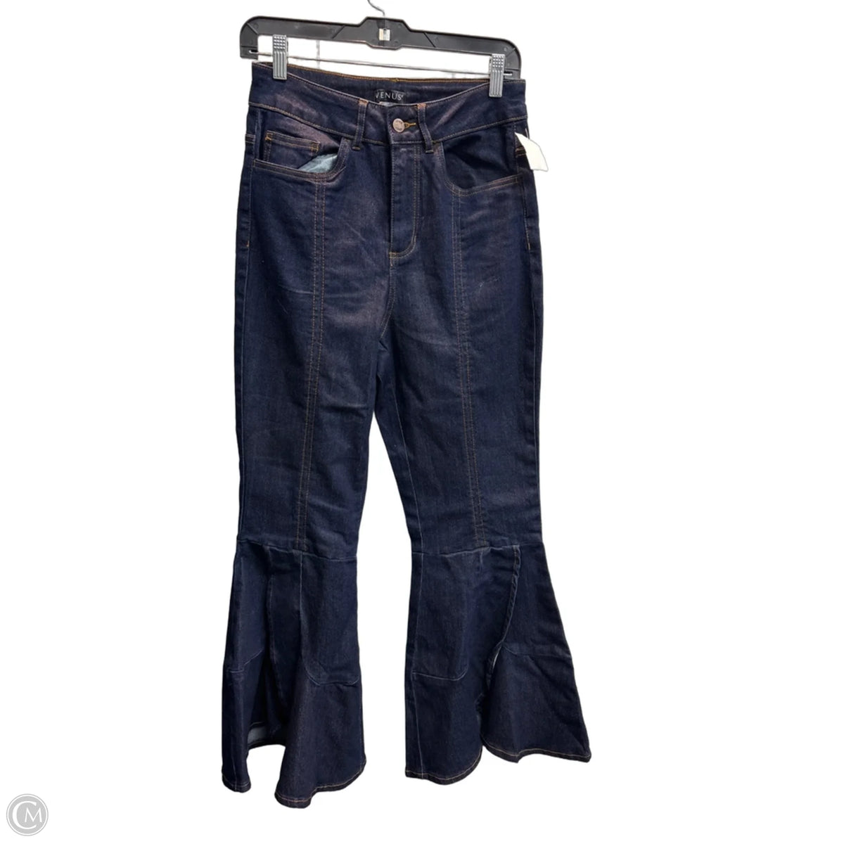 Jeans Flared By Venus In Blue Denim, Size: 8