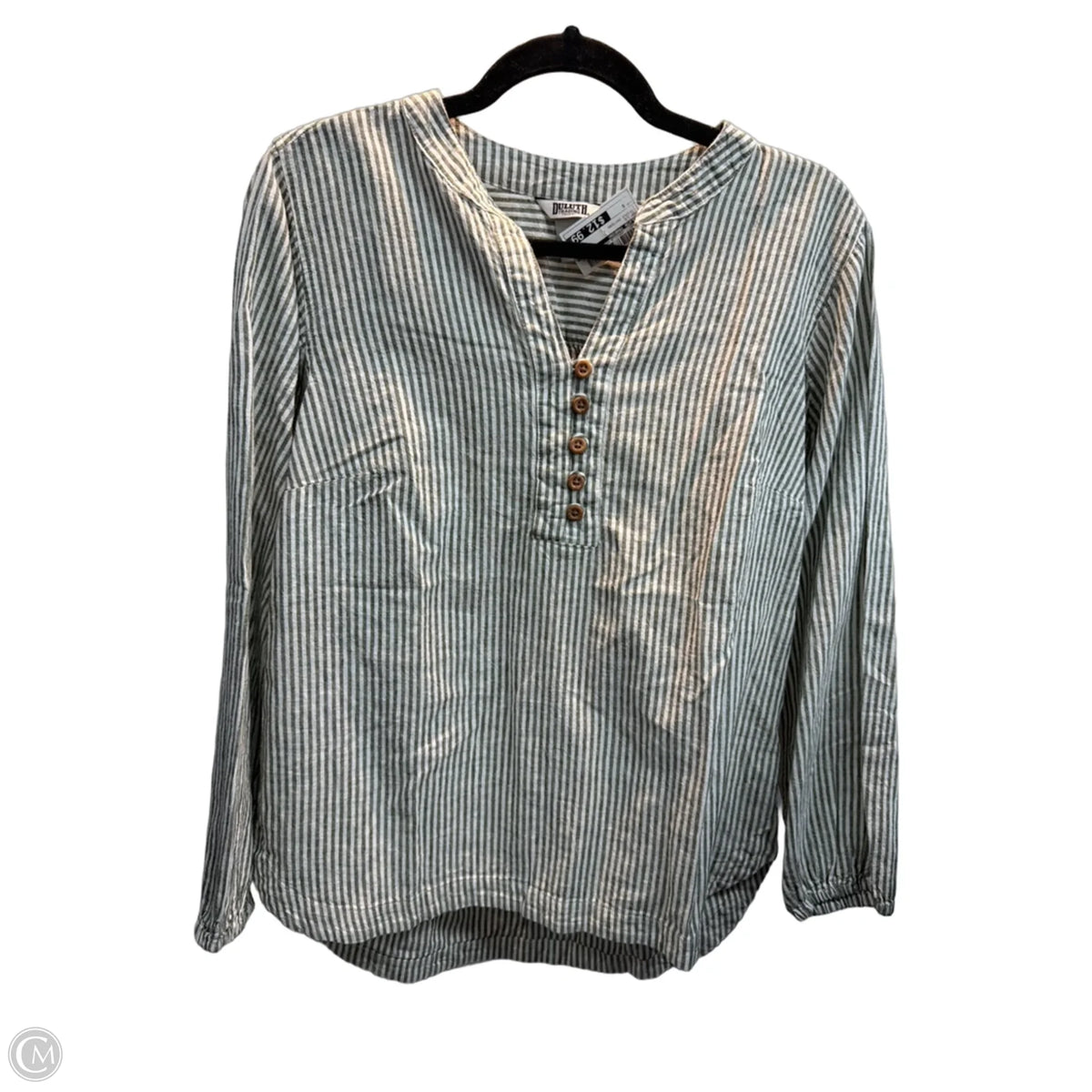 Top Long Sleeve By Duluth Trading In Striped Pattern, Size: S