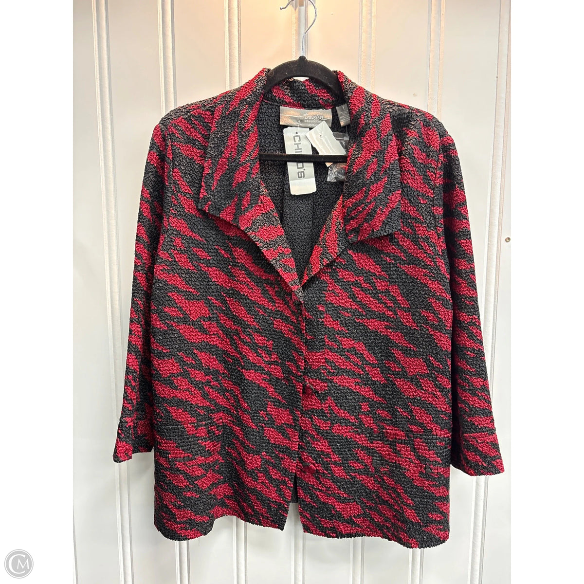 Shawl By Chicos In Black & Red, Size: M