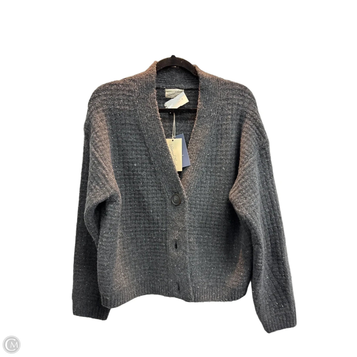 Sweater Cardigan By Universal Thread In Grey, Size: L
