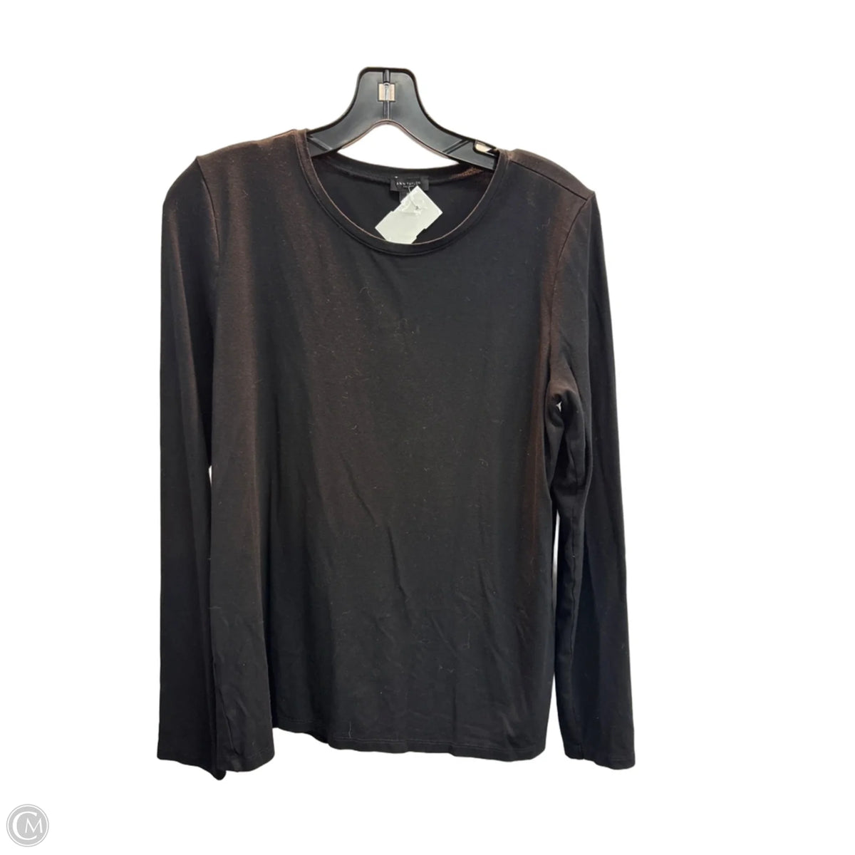 Top Long Sleeve Basic By Ann Taylor In Black, Size: M