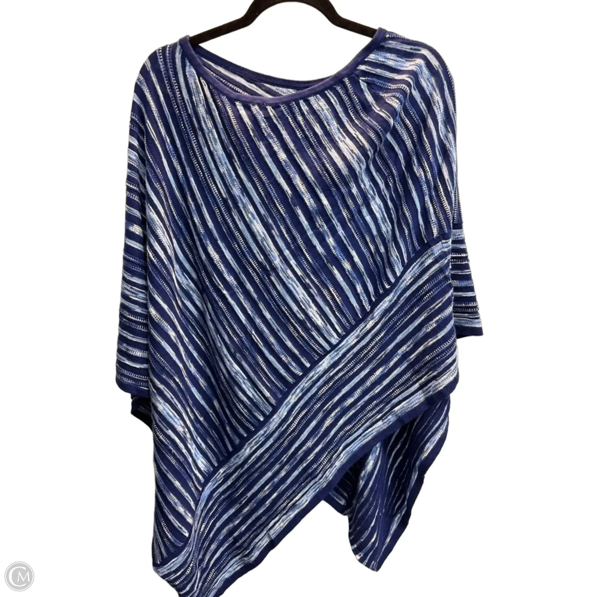Poncho By Chicos In Blue, Size: Xl