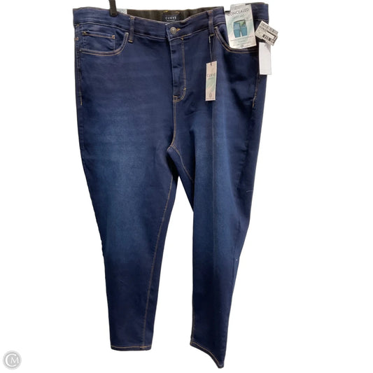 Jeans Skinny By Curve Appeal In Blue Denim, Size: 20