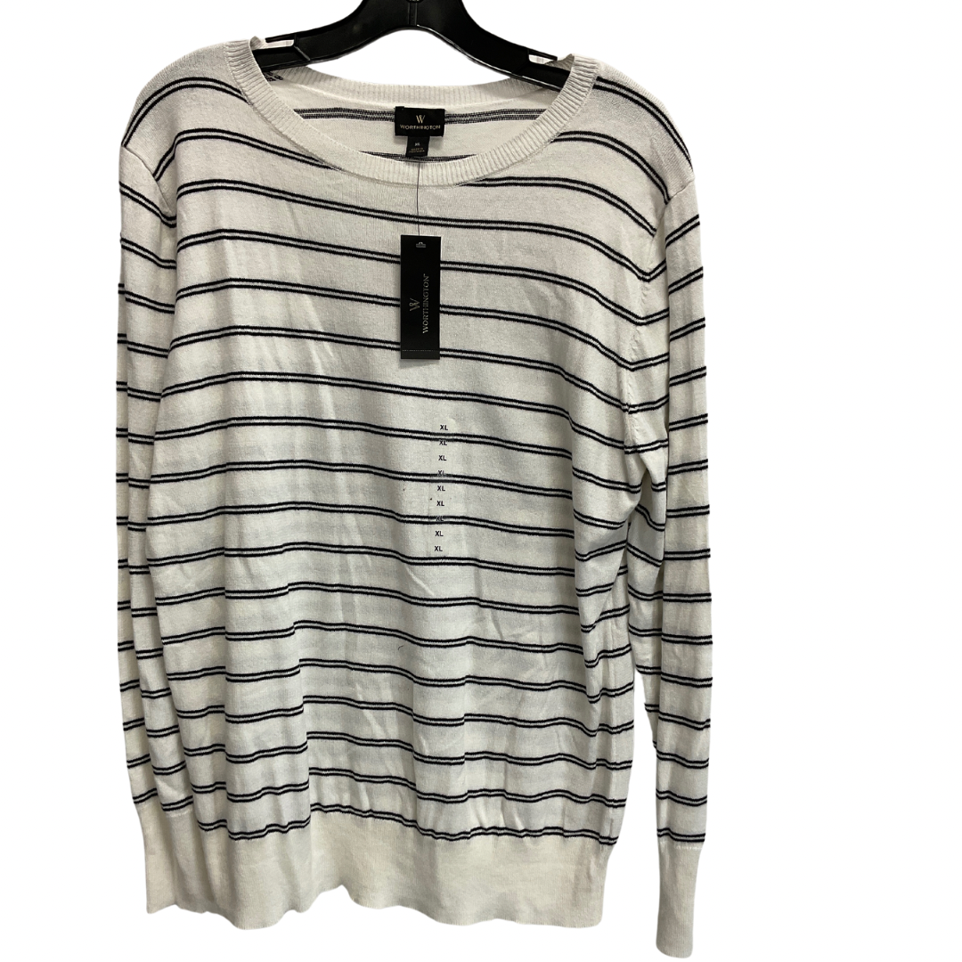 Sweater By Worthington In Black & White, Size: Xl