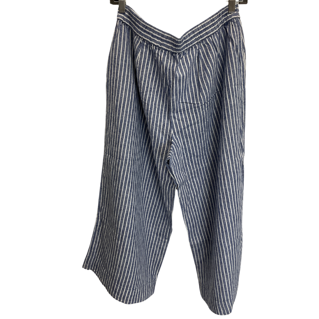 Pants Linen By Beachlunchlounge In Blue & White, Size: 12