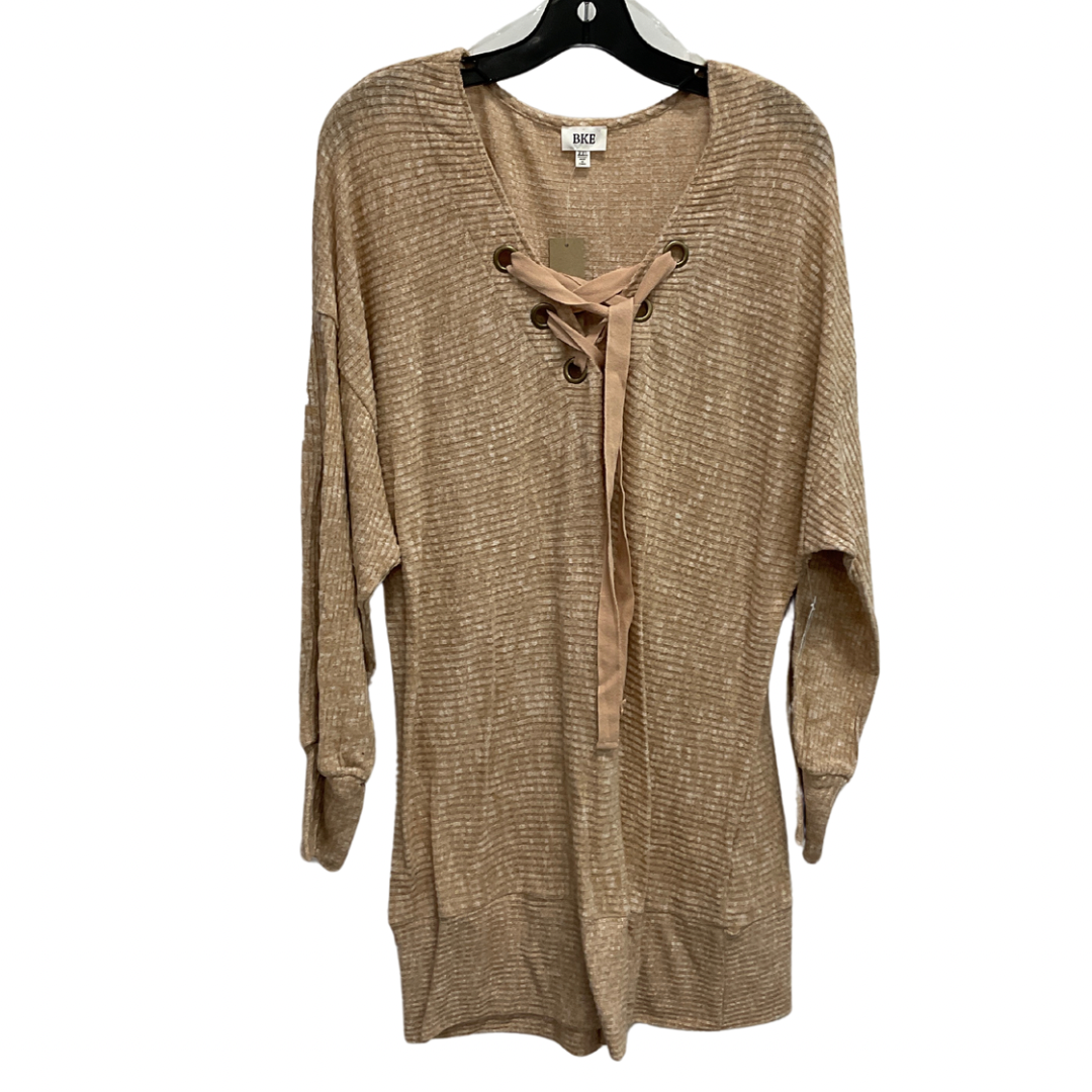 Sweater By Bke In Tan, Size: Xxl