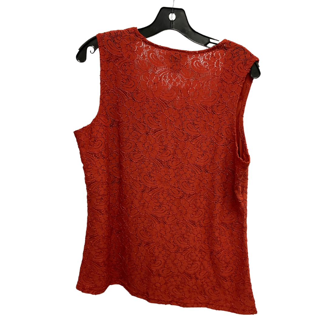 Top Sleeveless By Studio 1940 In Paisley Print, Size: Xl