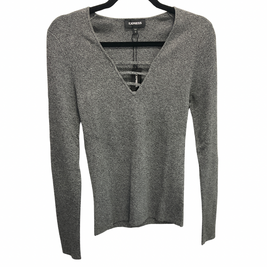 Sweater By Express In Grey, Size: L