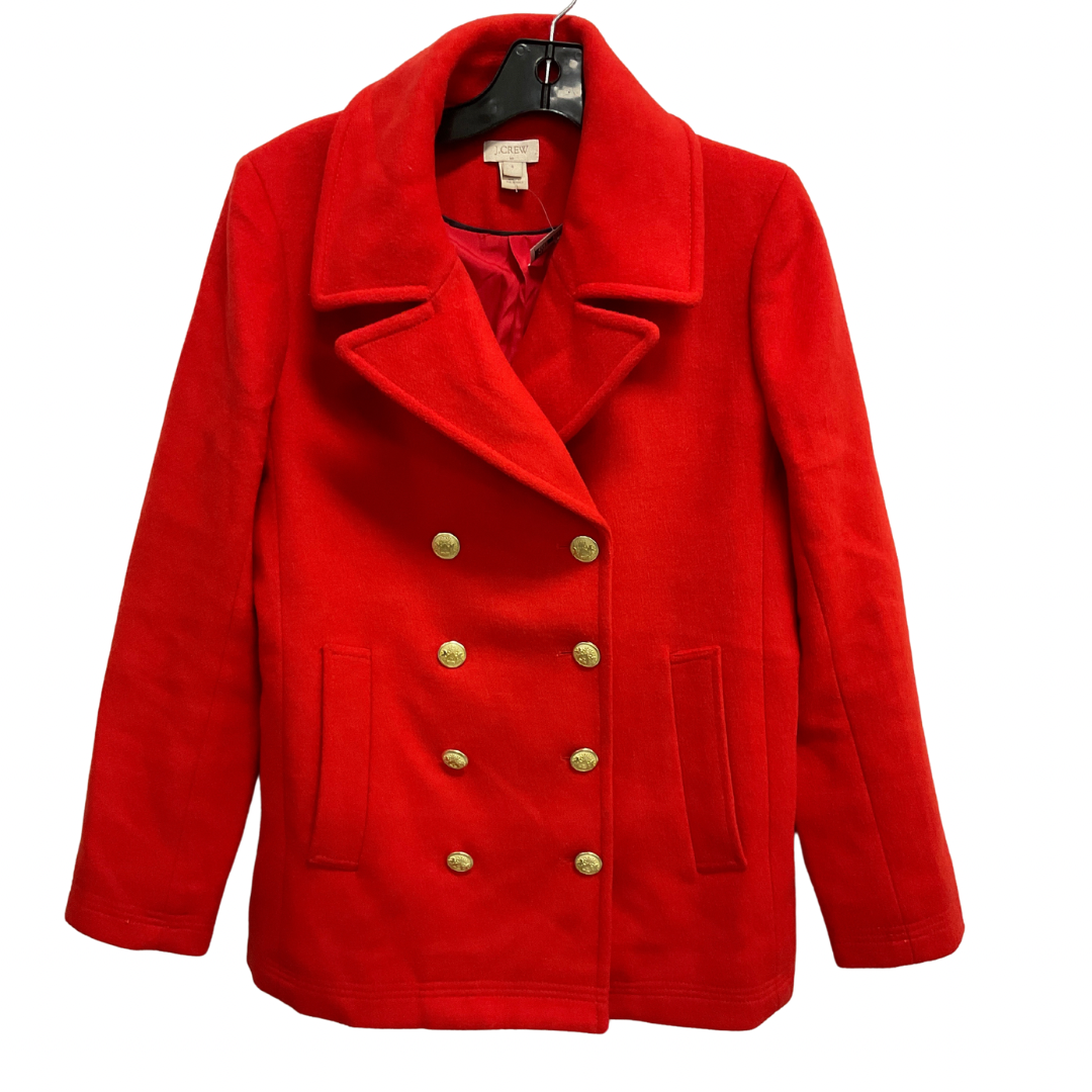 Coat Peacoat By J. Crew In Red, Size: S