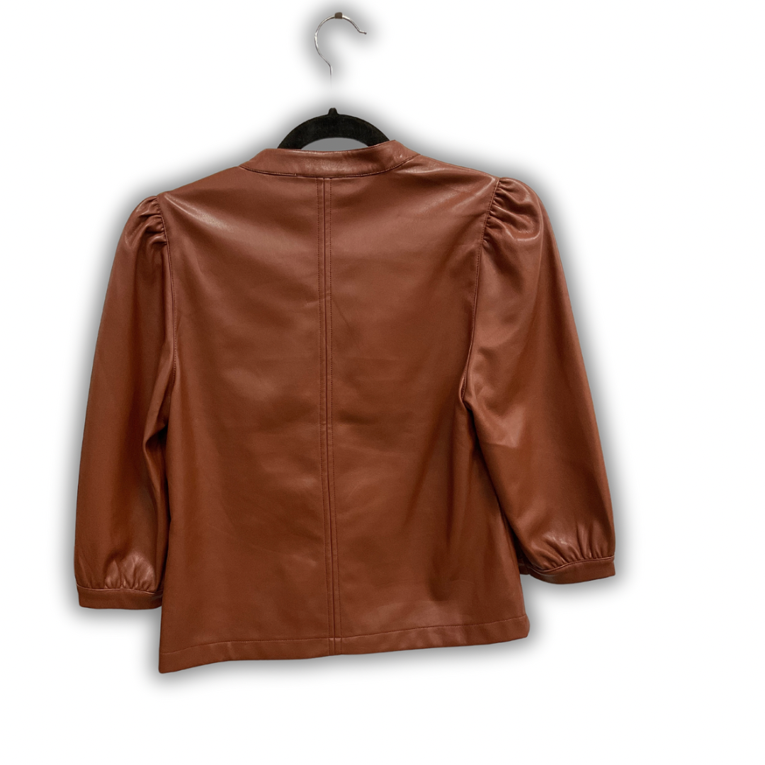 Top 3/4 Sleeve By Evereve In Brown, Size: Xs