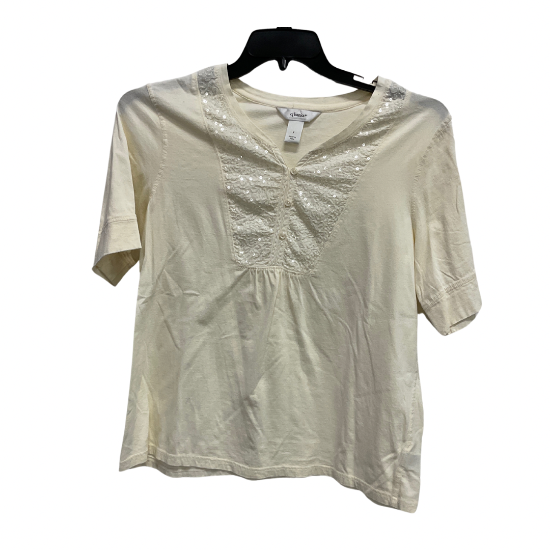 Top Short Sleeve Basic By Cj Banks In White, Size: Xl