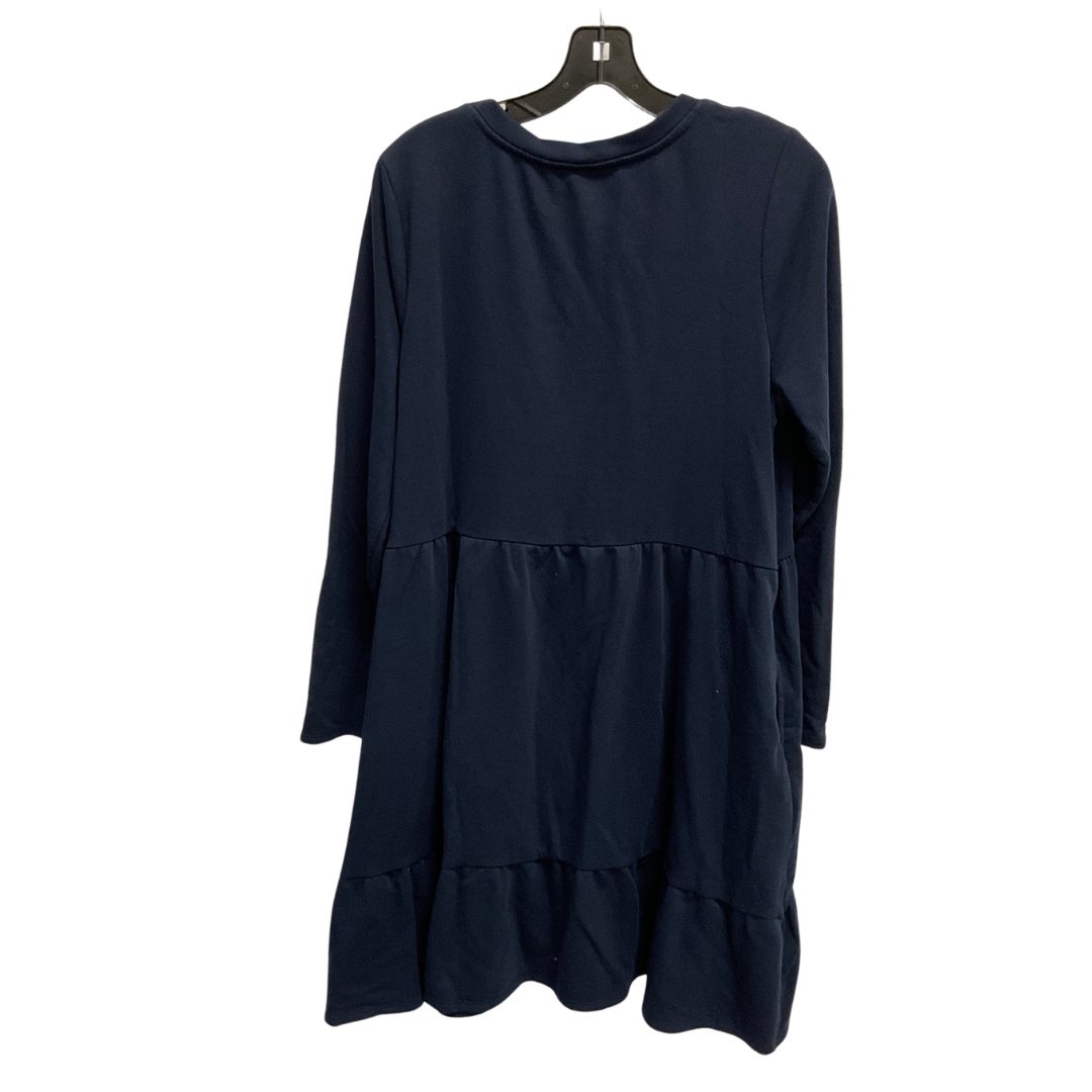 Dress Casual Midi By Time And Tru In Navy, Size: L