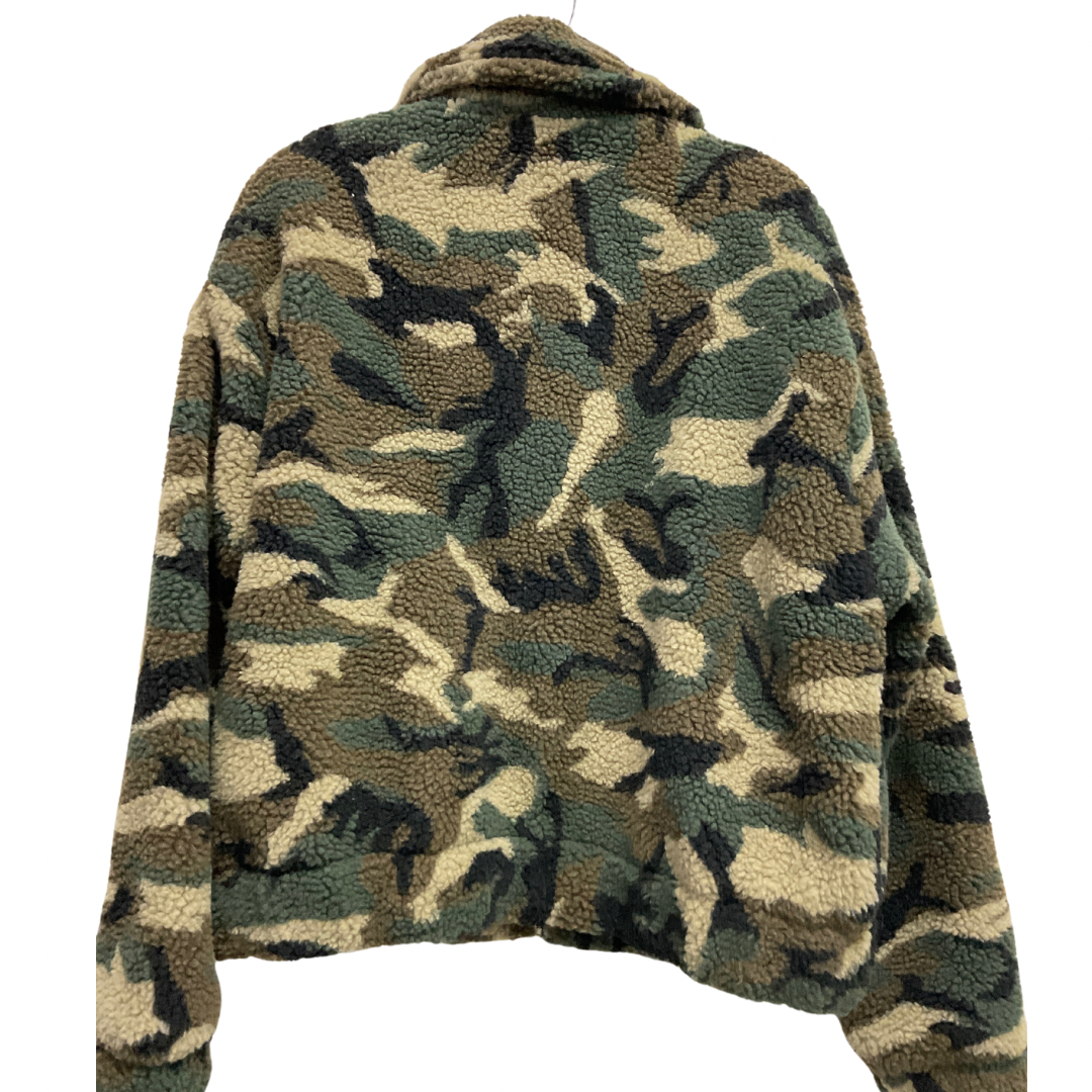 Jacket Fleece By Clothes Mentor In Camouflage Print, Size: M