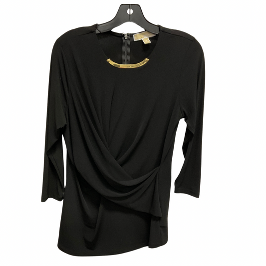 Top 3/4 Sleeve By Michael By Michael Kors In Black, Size: M