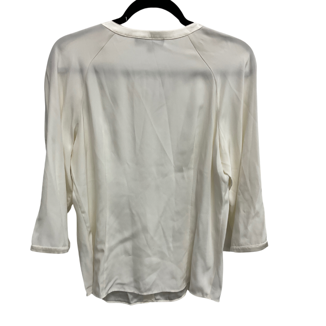 Top 3/4 Sleeve By Lafayette 148 In White, Size: M