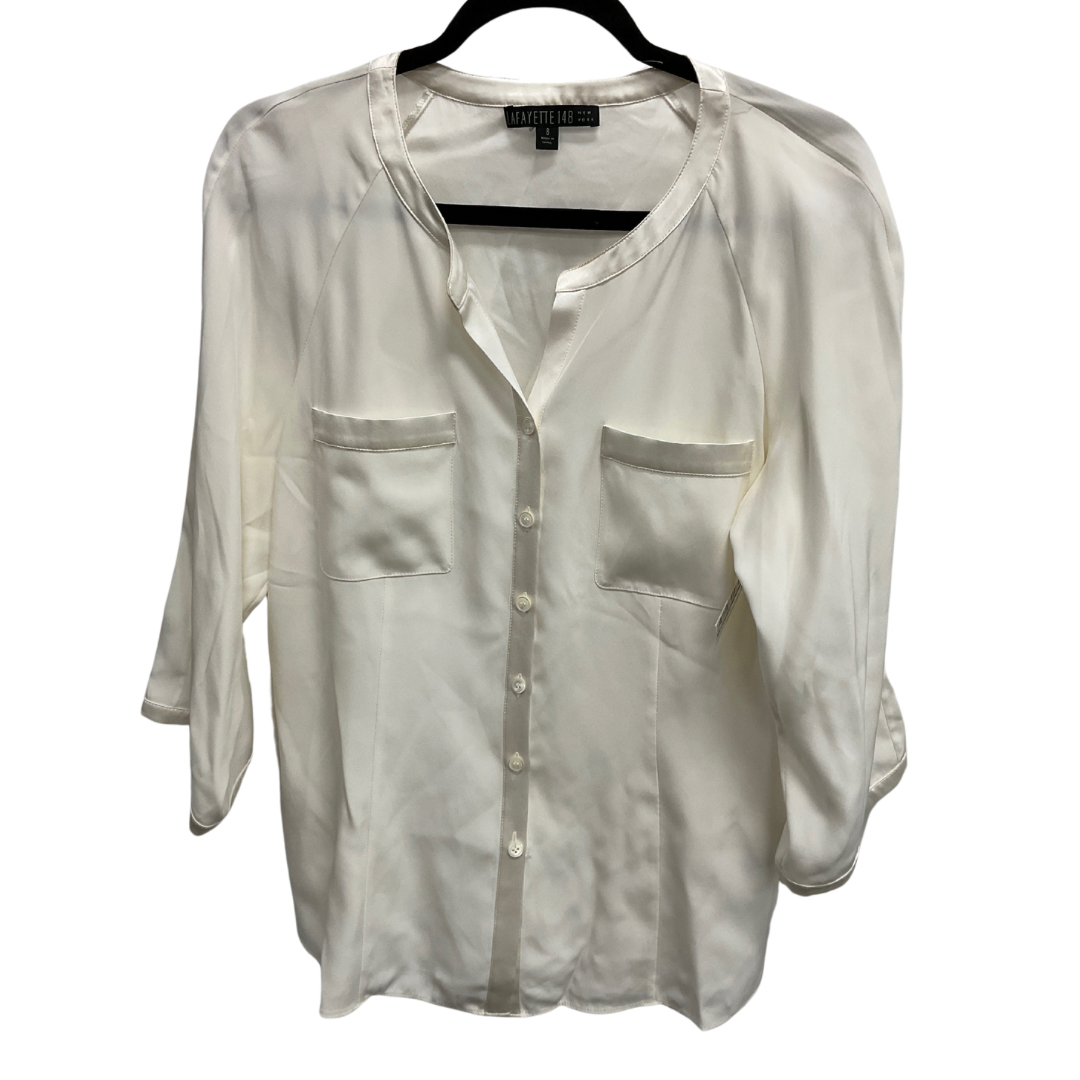 Top 3/4 Sleeve By Lafayette 148 In White, Size: M