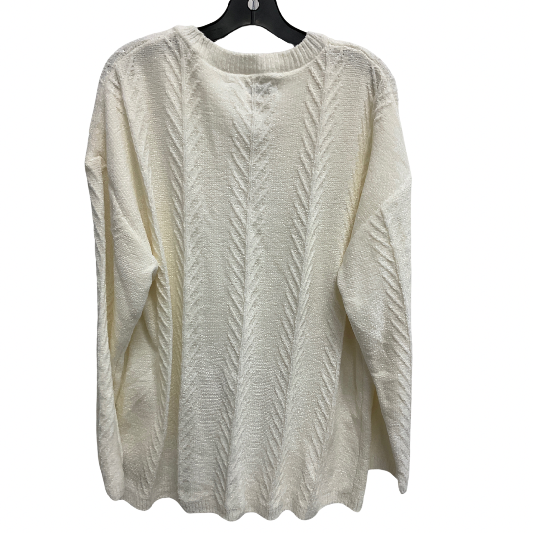 Sweater By Orvis In White, Size: Xxl