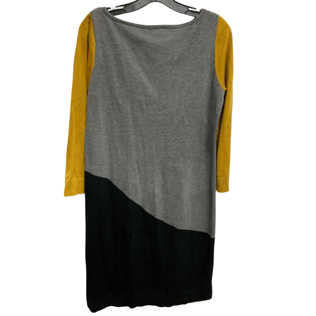 Dress Sweater By Jessica Howard In Black & Gold, Size: L