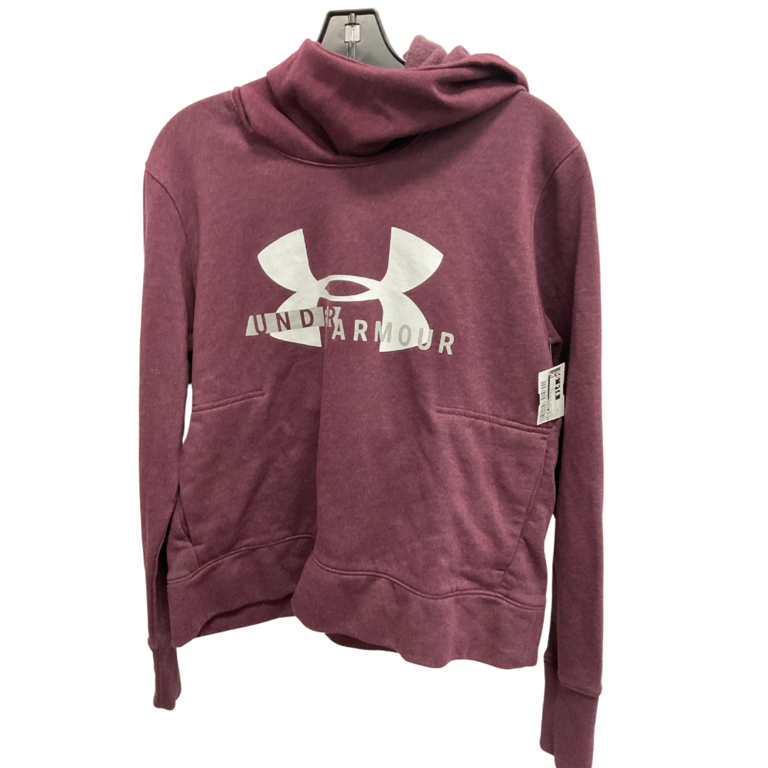 Sweatshirt Hoodie By Under Armour In Red, Size: M