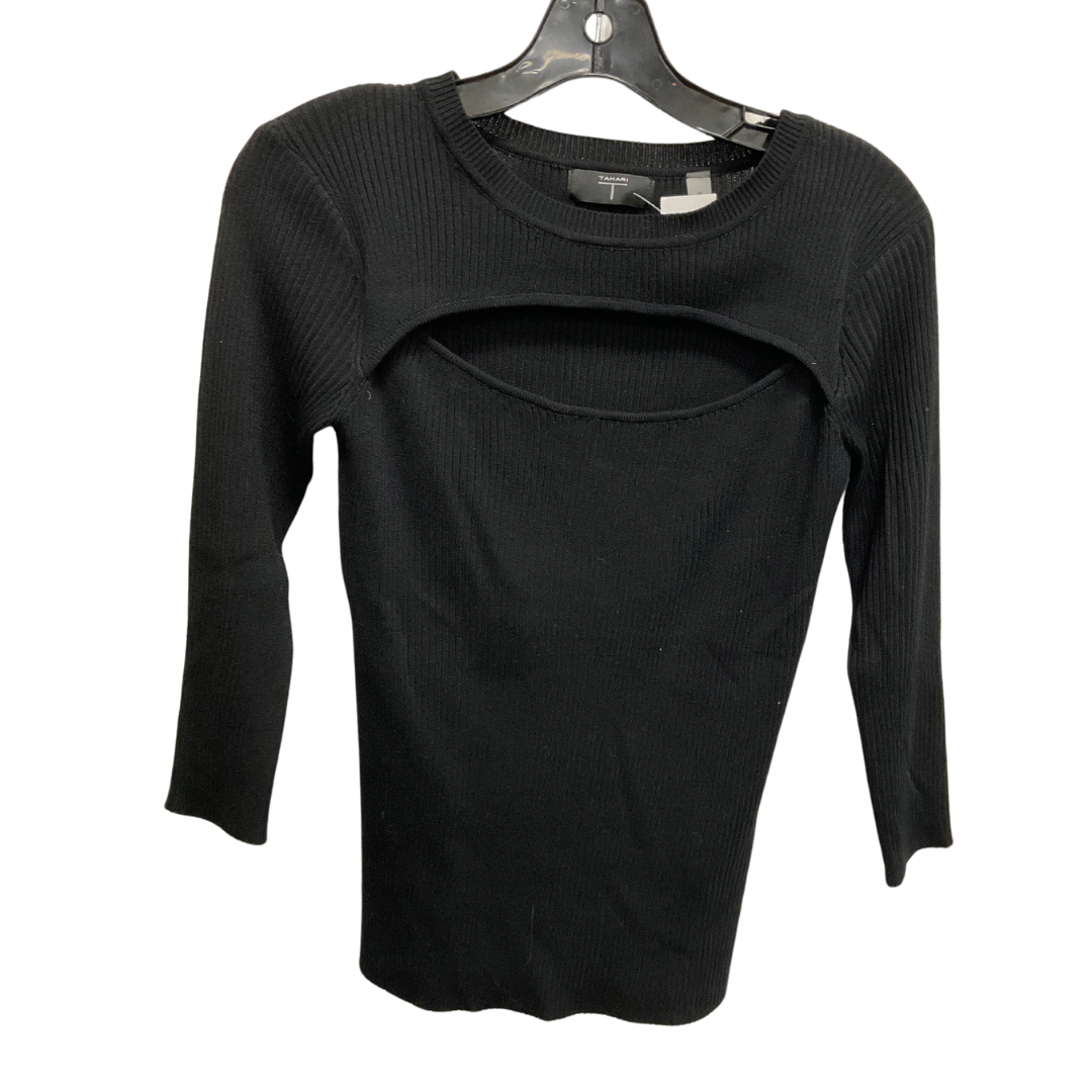 Sweater By Tahari By Arthur Levine In Black, Size: S