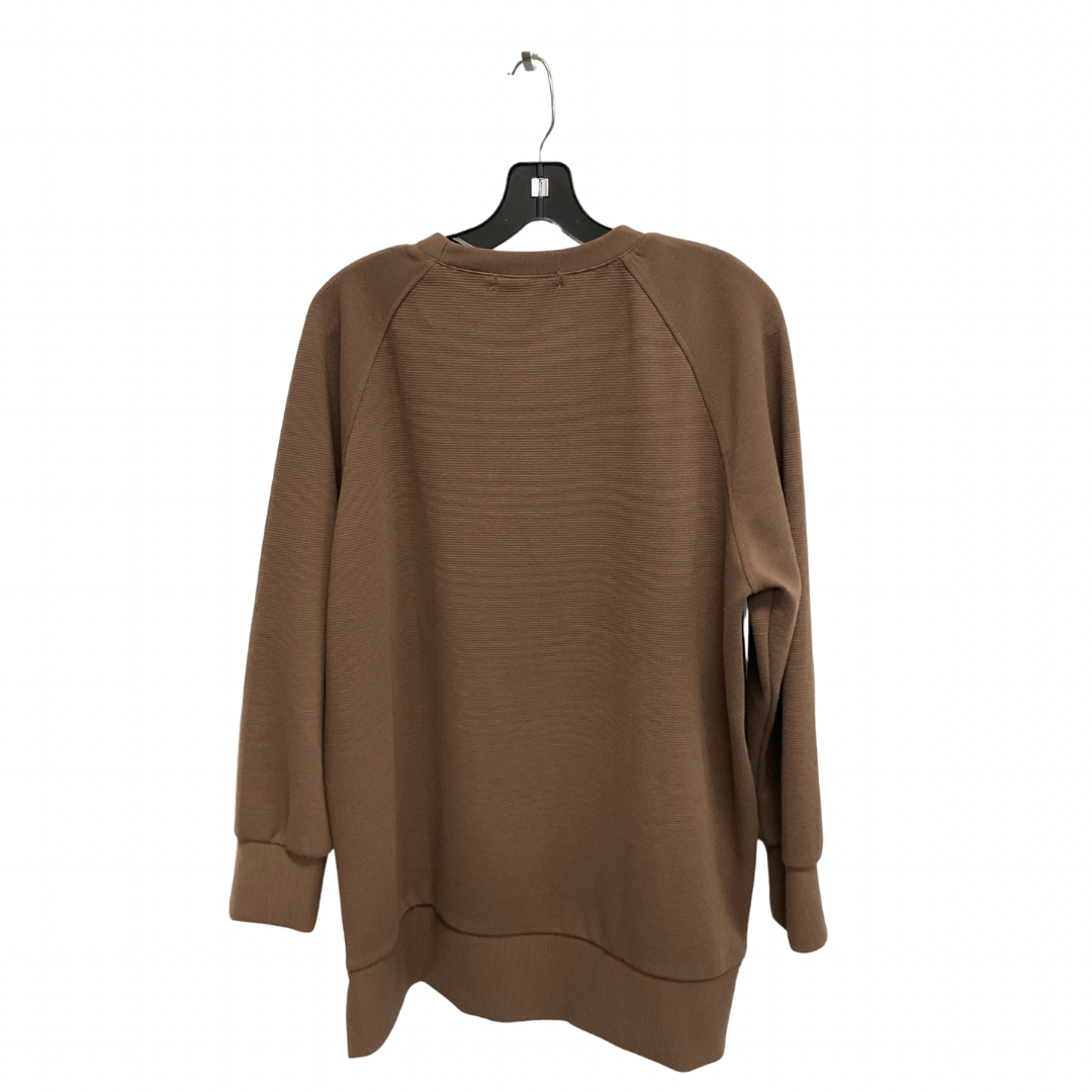 Sweatshirt Crewneck By Clothes Mentor In Brown, Size: S