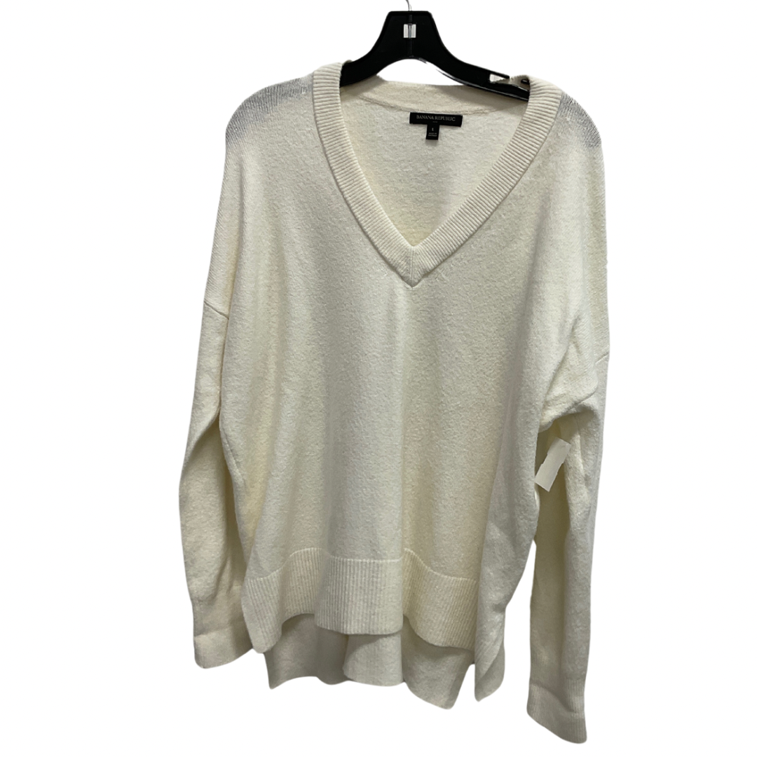 Sweater By Banana Republic In White, Size: L