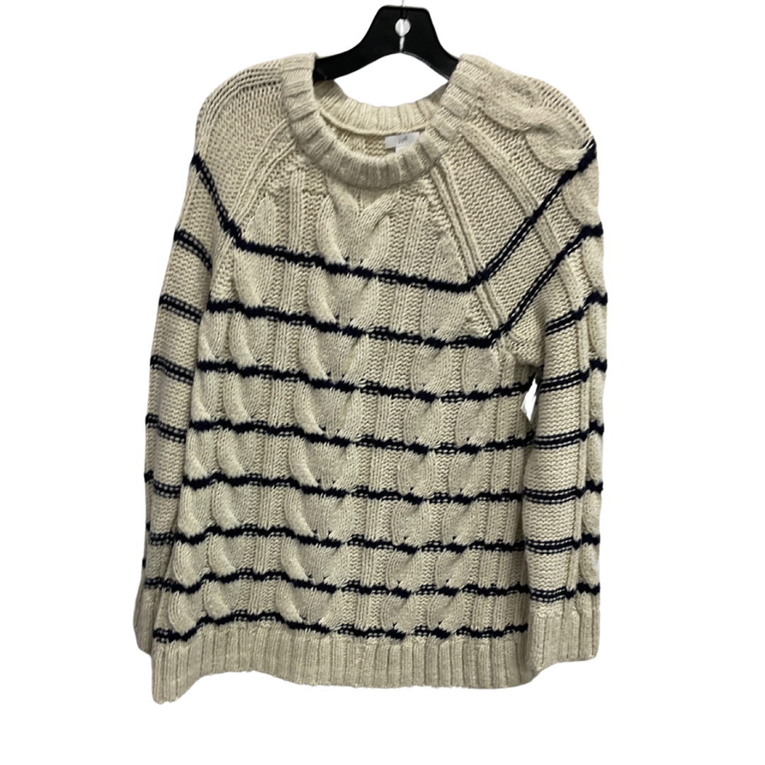 Sweater By J. Jill In Blue & Cream, Size: L