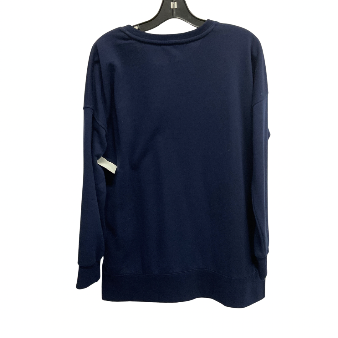 Sweatshirt Crewneck By Ellen Tracy In Navy, Size: L