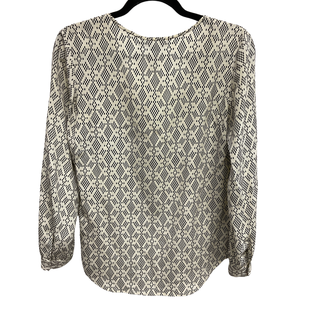 Top Long Sleeve By Pendleton In Black & Cream, Size: S