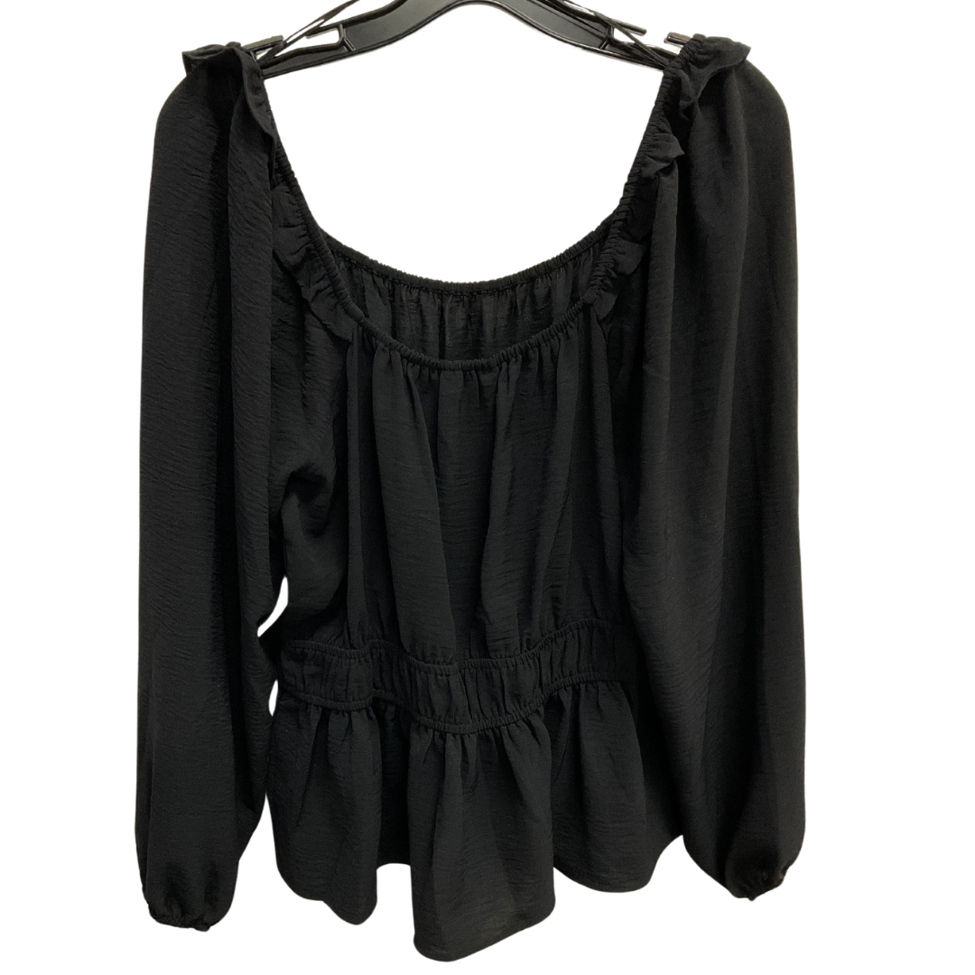 Top Long Sleeve By Nine West In Black, Size: L