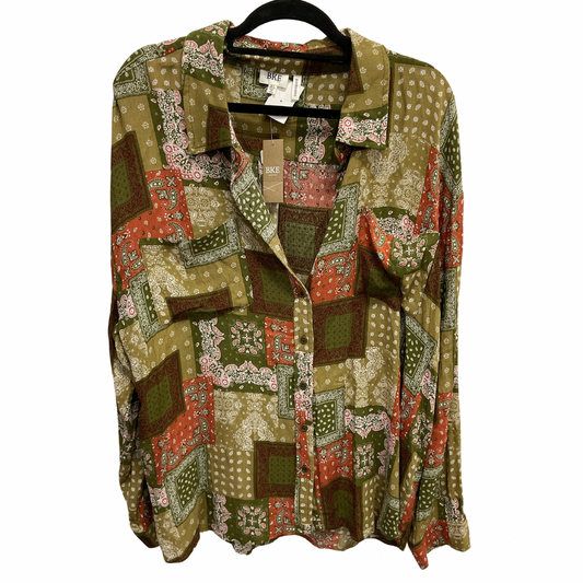 Top Long Sleeve By Bke In Multi-colored, Size: Xl