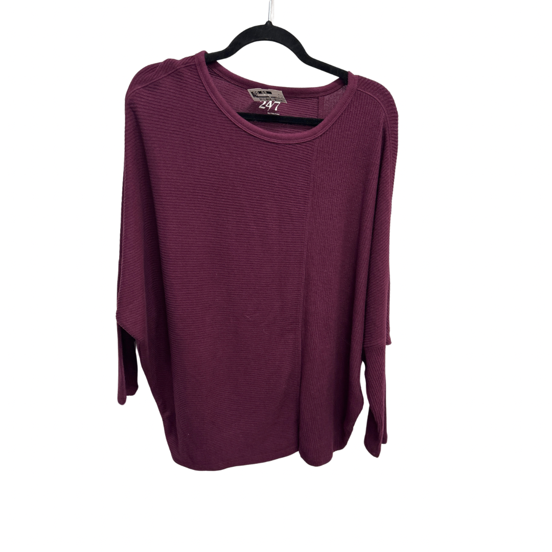 Top Long Sleeve Basic By Maurices In Purple, Size: M