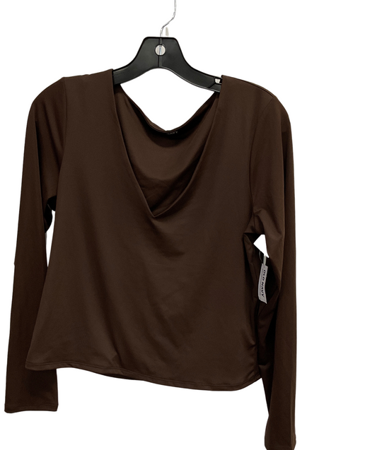 Top Long Sleeve Basic By Old Navy In Brown, Size: L