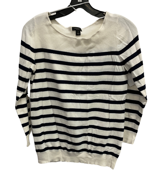 Top Long Sleeve By Ann Taylor In Striped Pattern, Size: S