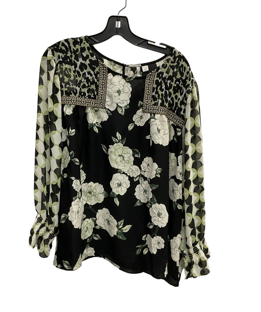 Top Long Sleeve By Cato In Black, Size: 2x