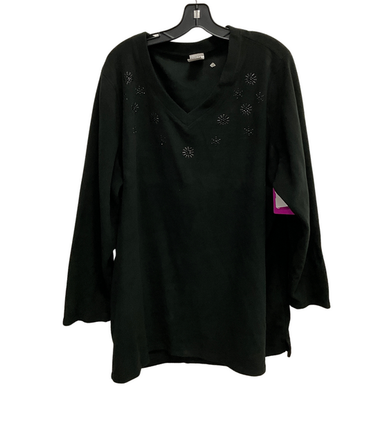 Top Long Sleeve By Just My Size In Black, Size: 3x