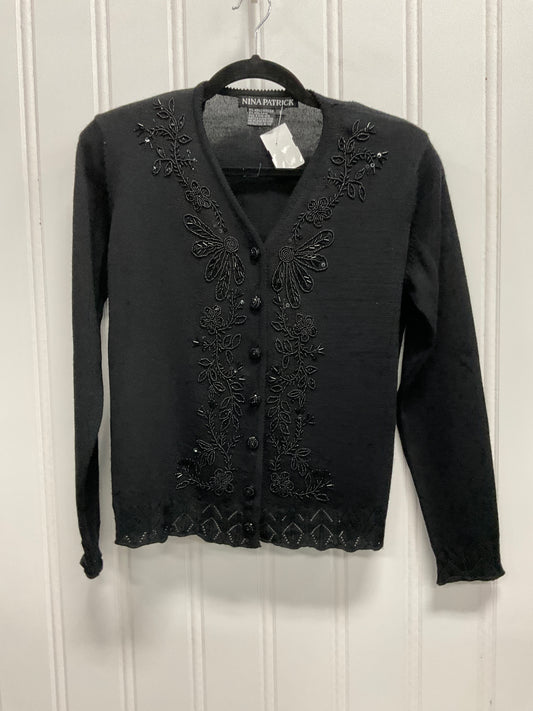 Sweater Cardigan By Clothes Mentor In Black, Size: S