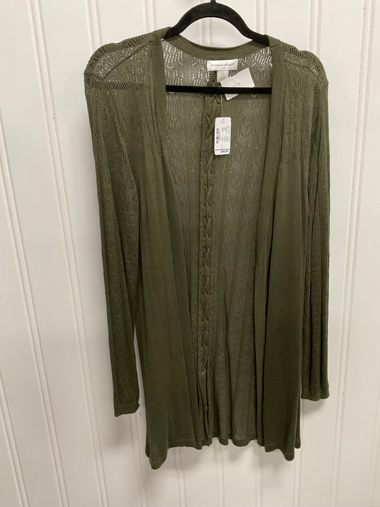 Cardigan By Christopher And Banks In Green, Size: L