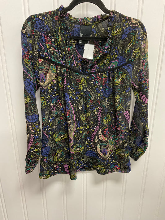 Top Long Sleeve By Dolan Left Coast In Multi-colored, Size: Xs