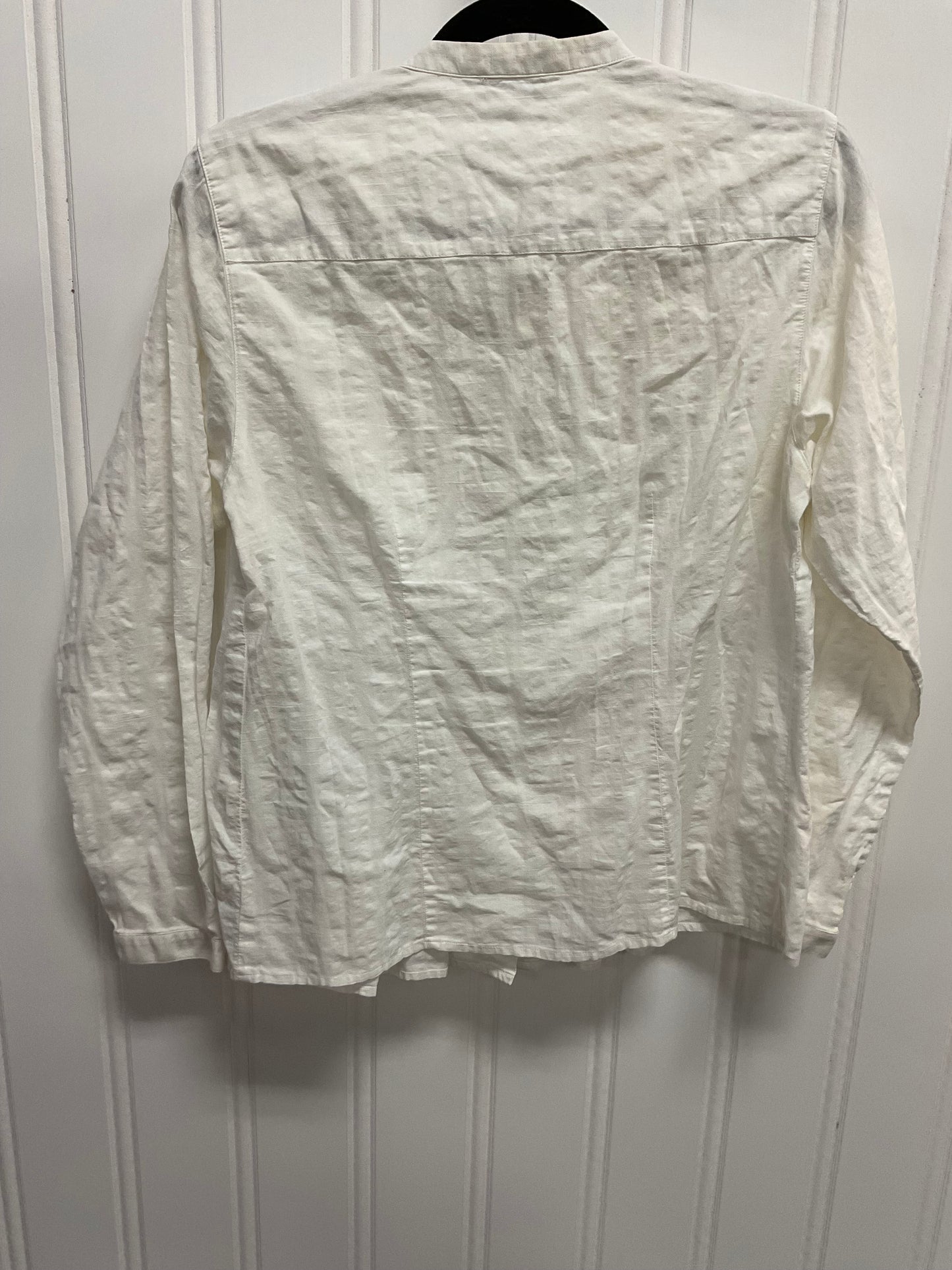 Top Long Sleeve By Cabi In White, Size: M