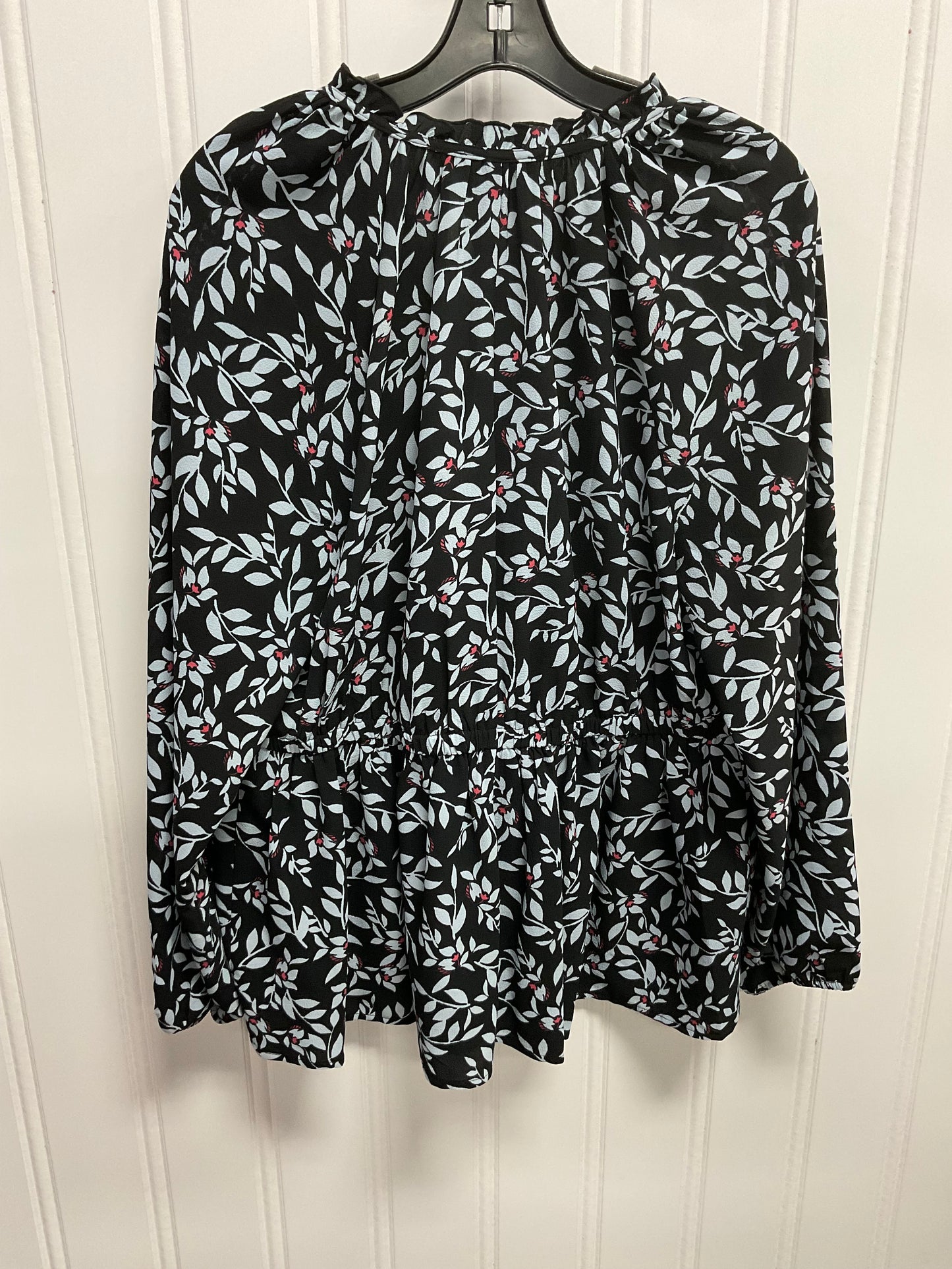 Top Long Sleeve By Lane Bryant In Black & Blue, Size: Xl