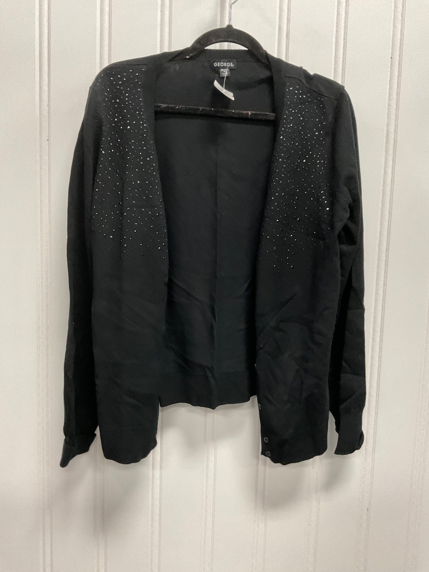 Cardigan By George In Black, Size: Xxl