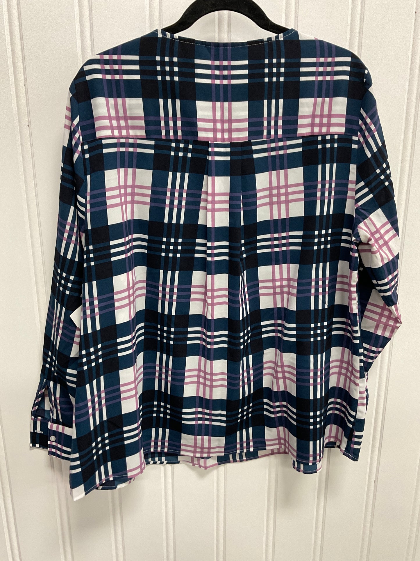 Top Long Sleeve By Lane Bryant In Plaid Pattern, Size: Xl