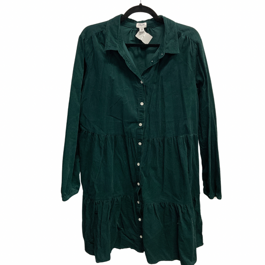 Dress Casual Midi By J. Crew In Green, Size: Xxl