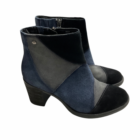 Boots Ankle Heels By Earth In Blue Denim, Size: 6.5