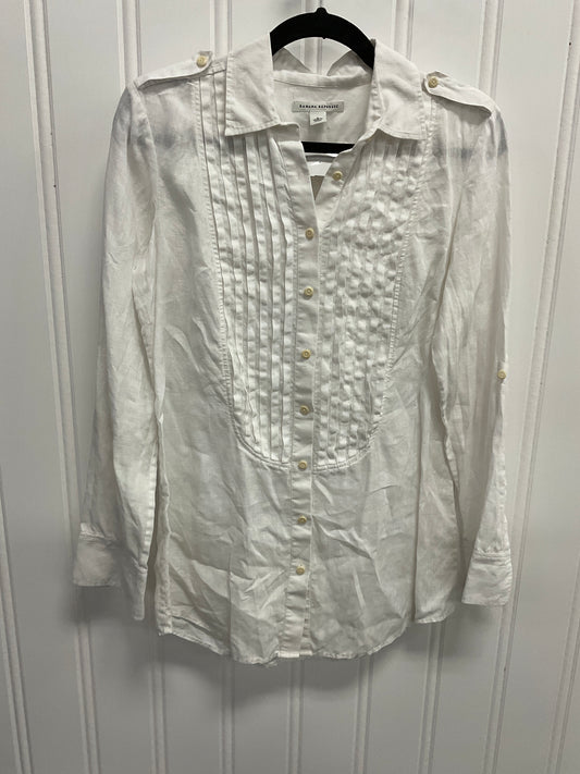 Top Long Sleeve By Banana Republic In White, Size: S