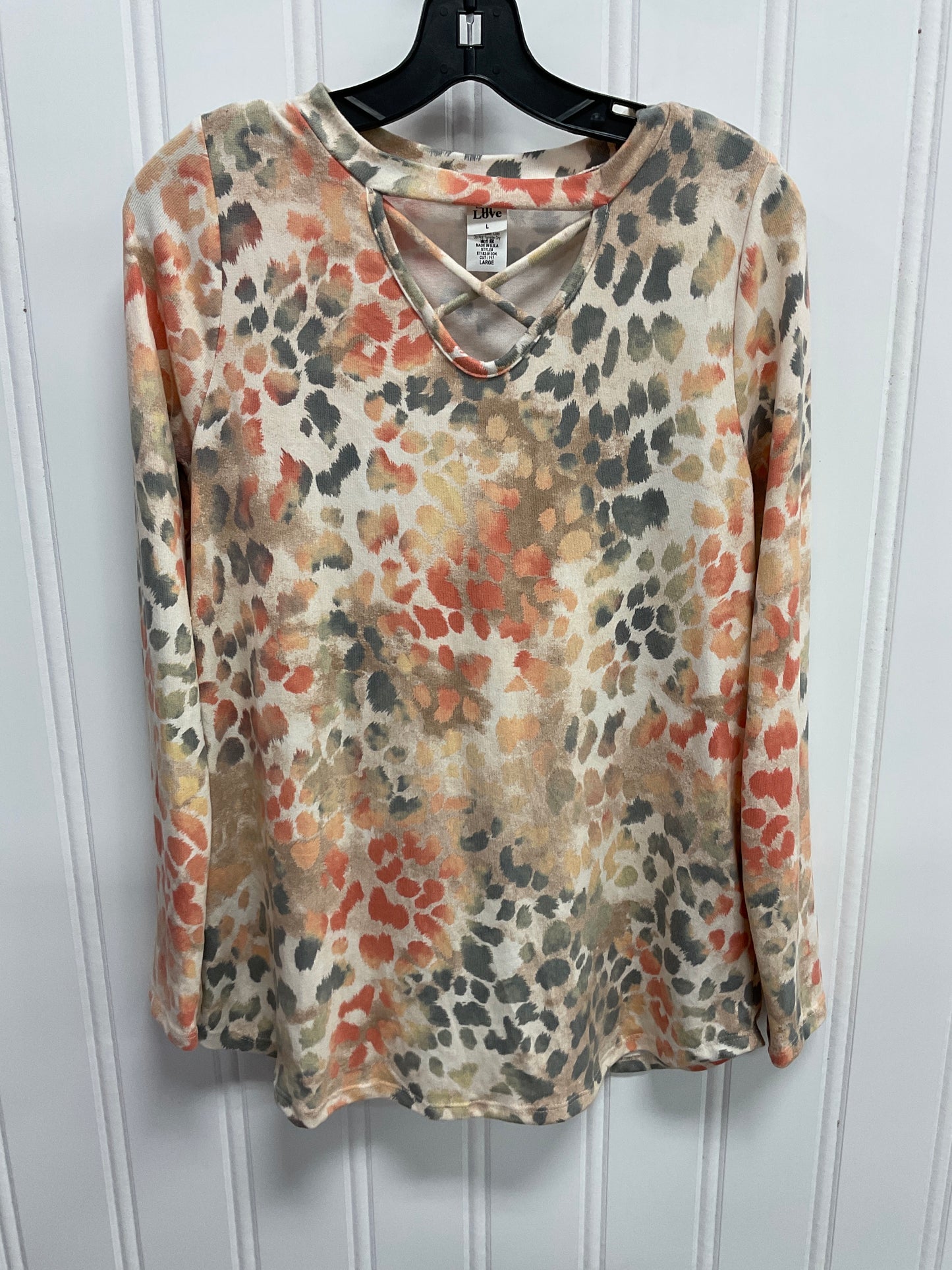 Top Long Sleeve By Sew In Love In Multi-colored, Size: L