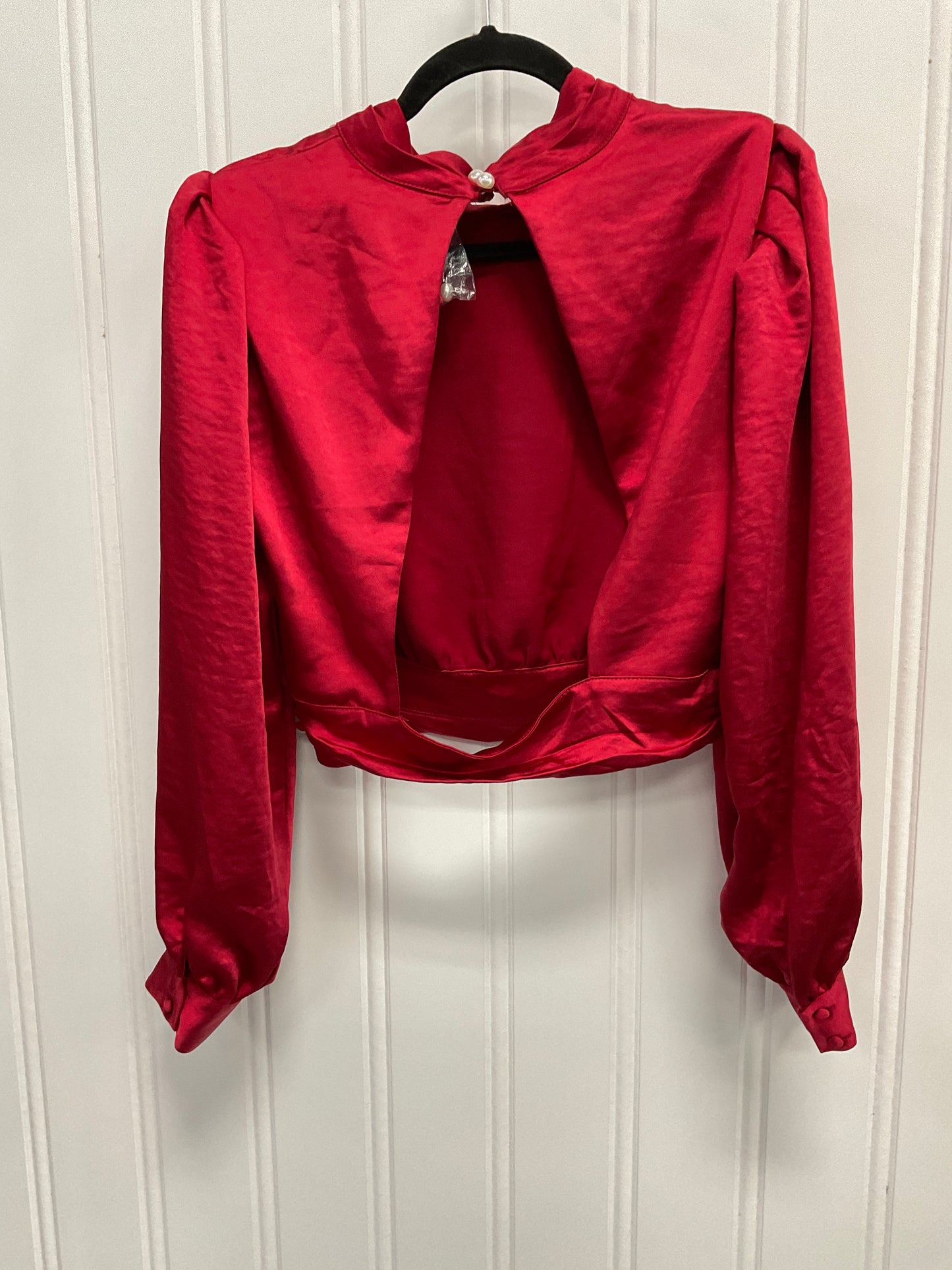 Top Long Sleeve By Lush In Red, Size: L