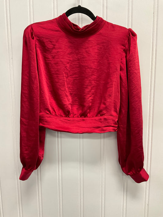 Top Long Sleeve By Lush In Red, Size: L