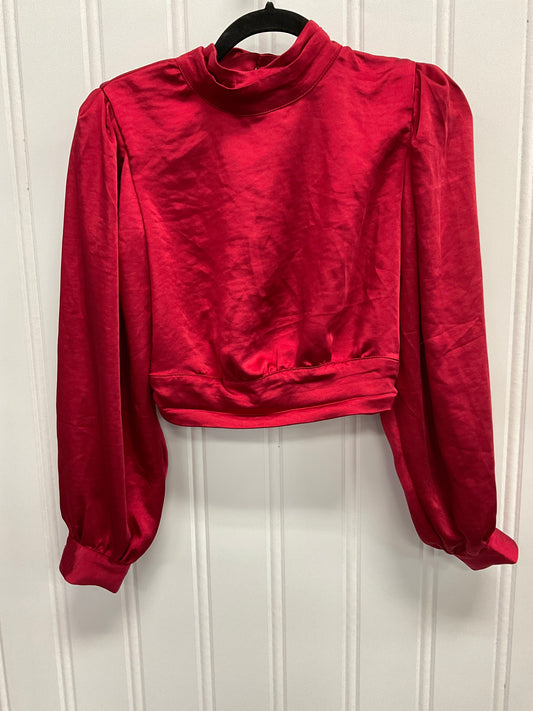 Top Long Sleeve By Lush In Red, Size: S